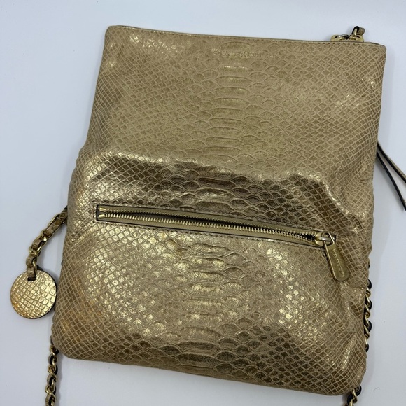 Michael Kors Corinne Medium Metallic PYTHON EMBOSSED CORINNE MEDIUM MESSENGER - Picture 9 of 11